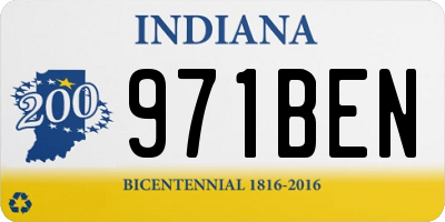 IN license plate 971BEN