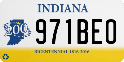 IN license plate 971BEO