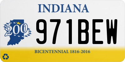 IN license plate 971BEW