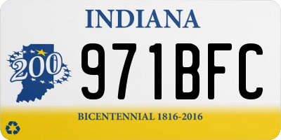 IN license plate 971BFC