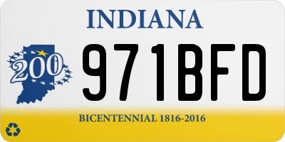 IN license plate 971BFD