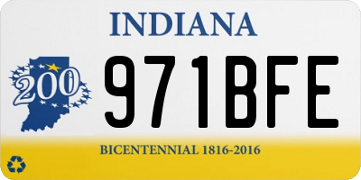 IN license plate 971BFE