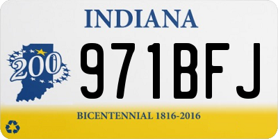 IN license plate 971BFJ