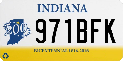 IN license plate 971BFK