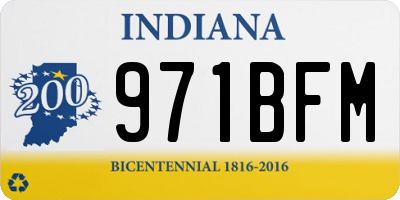 IN license plate 971BFM
