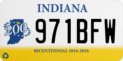 IN license plate 971BFW