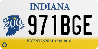 IN license plate 971BGE