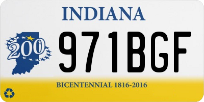 IN license plate 971BGF