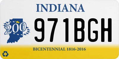 IN license plate 971BGH