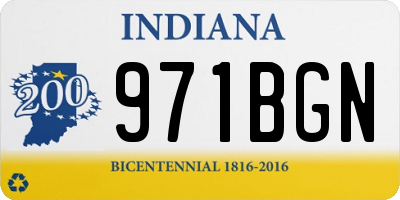 IN license plate 971BGN