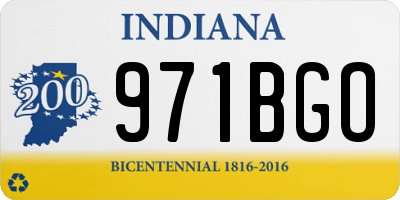 IN license plate 971BGO