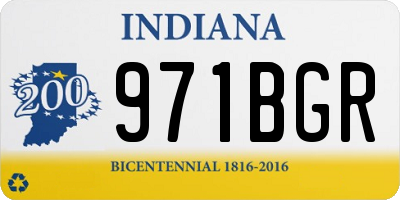 IN license plate 971BGR