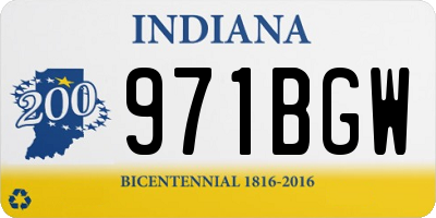 IN license plate 971BGW