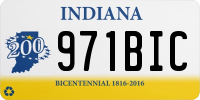 IN license plate 971BIC
