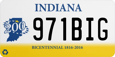 IN license plate 971BIG