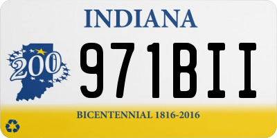 IN license plate 971BII