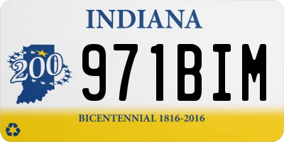 IN license plate 971BIM