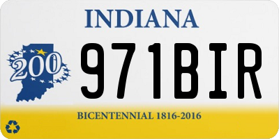 IN license plate 971BIR
