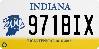 IN license plate 971BIX