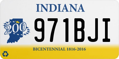 IN license plate 971BJI