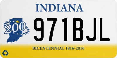 IN license plate 971BJL