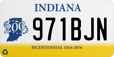 IN license plate 971BJN
