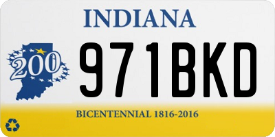 IN license plate 971BKD