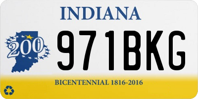 IN license plate 971BKG