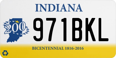 IN license plate 971BKL