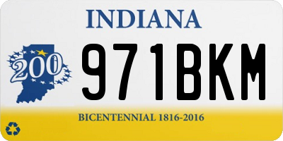 IN license plate 971BKM