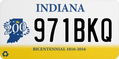 IN license plate 971BKQ