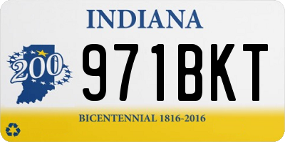 IN license plate 971BKT