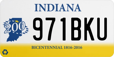 IN license plate 971BKU