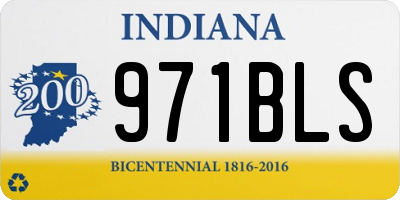 IN license plate 971BLS