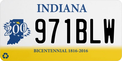 IN license plate 971BLW