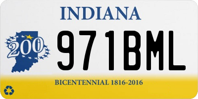 IN license plate 971BML