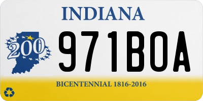 IN license plate 971BOA