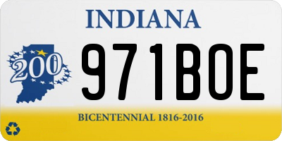 IN license plate 971BOE