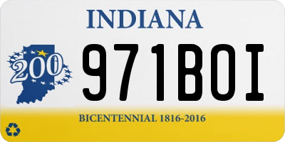 IN license plate 971BOI