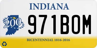 IN license plate 971BOM