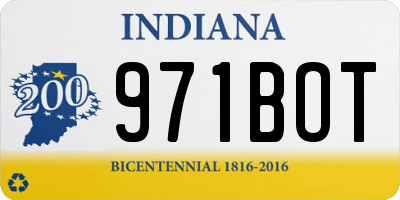 IN license plate 971BOT