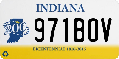 IN license plate 971BOV