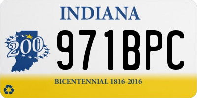 IN license plate 971BPC