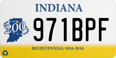 IN license plate 971BPF
