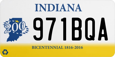 IN license plate 971BQA