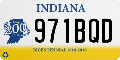 IN license plate 971BQD
