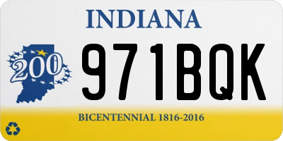IN license plate 971BQK