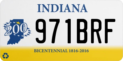 IN license plate 971BRF
