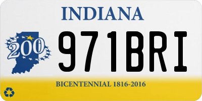IN license plate 971BRI