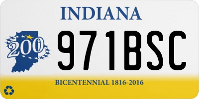 IN license plate 971BSC